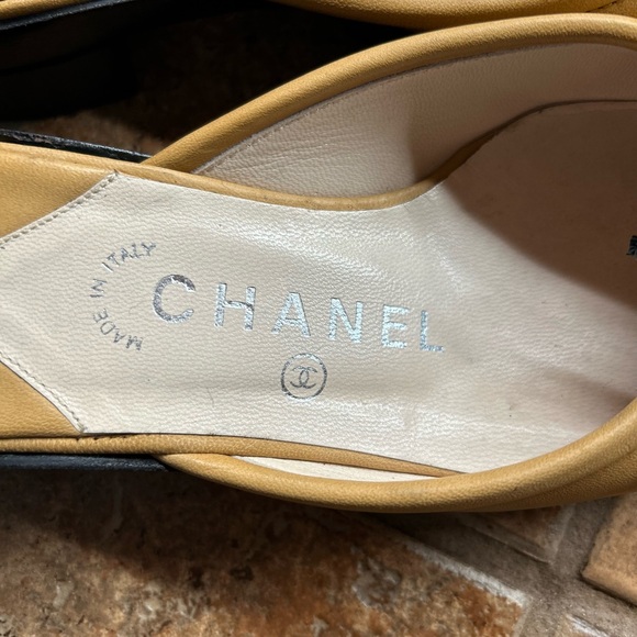 CC Logo Chanel Ballet Heel Toe Mules Size 6 - Picture 2 of 10
